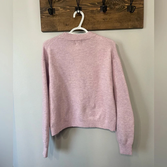 H&M oversized Cropped Turtleneck Sweater in light pink size XS - Picture 5 of 7